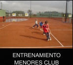 ENTRENAMIENTO MENORES CLUB